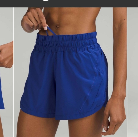 lululemon athletica Pants - lululemon athletica Track That Mid Rise Lined Royal Blue Shorts Psychic 14